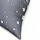 Детски Пуф Лежанка GINGER HOME Little Stars, 100% Памук, Сив Барбарон със Звезди, 127x81x76 см