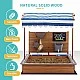 Детски Дървен Пясъчник GINGER HOME с Регулируем Покрив, Аксесоари за Игра 120x120x120 см – Идеален за Двор и Градина
