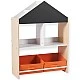 Children’s Cabinet GINGER HOME, Shelf for Toys and Books with Black Writing Board, House, Wood