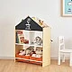 Children’s Cabinet GINGER HOME, Shelf for Toys and Books with Black Writing Board, House, Wood
