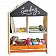 Children’s Cabinet GINGER HOME, Shelf for Toys and Books with Black Writing Board, House, Wood