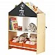 Children’s Cabinet GINGER HOME, Shelf for Toys and Books with Black Writing Board, House, Wood