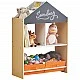 Children’s Cabinet GINGER HOME, Shelf for Toys and Books with Black Writing Board, House, Wood