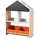 Children’s Cabinet GINGER HOME, Shelf for Toys and Books with Black Writing Board, House, Wood