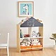 Children’s Cabinet GINGER HOME, Shelf for Toys and Books with Black Writing Board, House, Wood
