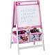 Children's Easel for Drawing GINGER HOME 3 in 1 - Black Board, White Board, Paper Roll, SUPER GIRL