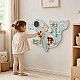 Children's Wooden Activity Board GINGER HOME, Dolphin for Wall, Montessori Busyboard, 59.6x39.5 cm