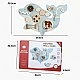 Children's Wooden Activity Board GINGER HOME, Dolphin for Wall, Montessori Busyboard, 59.6x39.5 cm