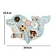 Children's Wooden Activity Board GINGER HOME, Dolphin for Wall, Montessori Busyboard, 59.6x39.5 cm