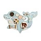 Children's Wooden Activity Board GINGER HOME, Dolphin for Wall, Montessori Busyboard, 59.6x39.5 cm