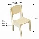 GINGER HOME Children's Wooden Desk with Adjustable Chair and Organizer, Montessori Drawing Table, Educational Set for Children, Natural Wood, 77x50x52 cm