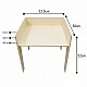 GINGER HOME Children's Wooden Desk with Adjustable Chair and Organizer, Montessori Drawing Table, Educational Set for Children, Natural Wood, 77x50x52 cm