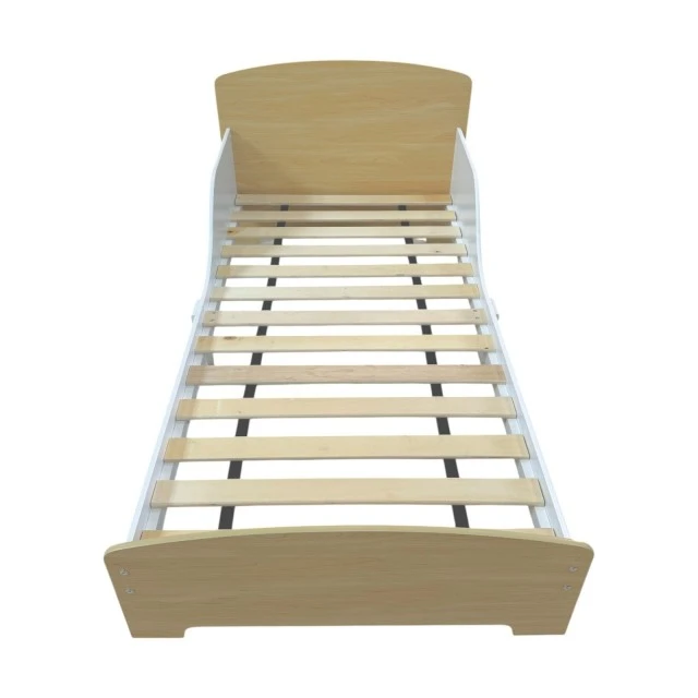 Children’s Wooden Bed with Protection and Mattress Frame 140/70 cm – GINGER HOME