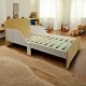 Children's Wooden Bed with Protection and Mattress Frame 140/70 cm – GINGER HOME