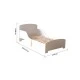 Children's Wooden Bed with Protection and Mattress Frame 140/70 cm – GINGER HOME