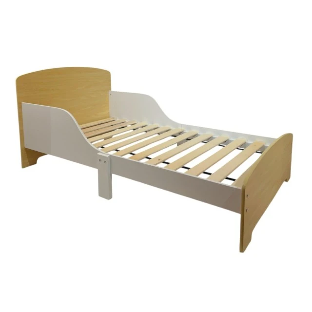 Children’s Wooden Bed with Protection and Mattress Frame 140/70 cm – GINGER HOME