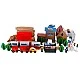 Детско Дървено Влакче - Комплект 88 части с Локомотив на Батерии