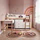 Детско Комбинирано Легло GINGER HOME CHERRY с Бюро, Скрин, Шкаф и Подматрачна Рамка, 90x200 см