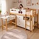 Детско Комбинирано Легло GINGER HOME CHERRY с Бюро, Скрин, Шкаф и Подматрачна Рамка, 90x200 см