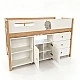 Children's Combined Bed GINGER HOME DINO with Shelves, Wardrobe, Chest of Drawers and Mattress Frame, 90x200 cm