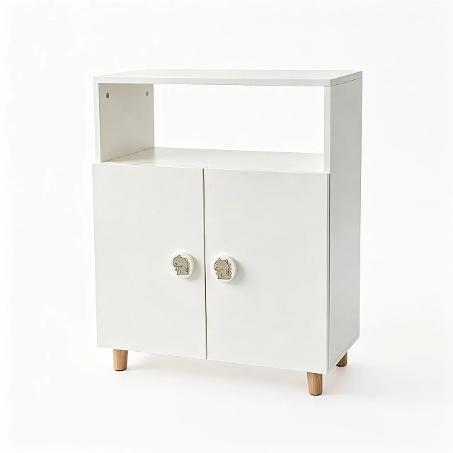 Children's Combined Bed GINGER HOME DINO with Shelves, Wardrobe, Chest of Drawers and Mattress Frame, 90x200 cm