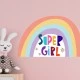 Комплект 2 броя стикери SUPER GIRL за декорация на детска стая, стена, прозорец, мебели
