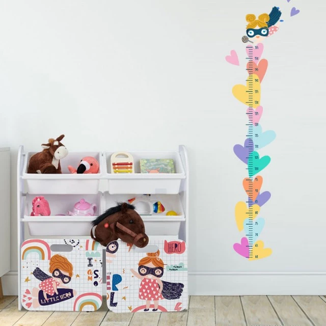 Set of 2 SUPER GIRL stickers for decorating a children’s room, wall, window, furniture