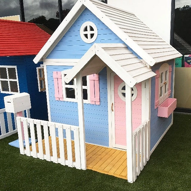 Large Wooden Children's House with Veranda GINGER HOME, 194x229x210 cm, for Outdoor Games and Entertainment