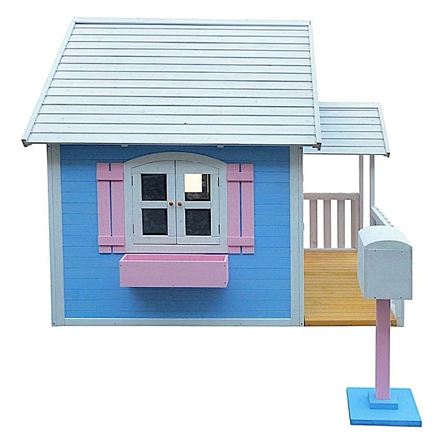 Large Wooden Children's House with Veranda GINGER HOME, 194x229x210 cm, for Outdoor Games and Entertainment