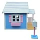 Голяма Дървена Детска Къща с Веранда GINGER HOME, 194x229x210 см, за Игри и Забавления на Открито