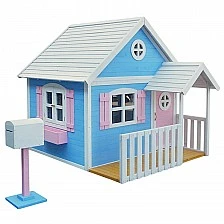 Large Wooden Children's House with Veranda GINGER HOME, 194x229x210 cm, for Outdoor Games and Entertainment