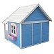 Голяма Дървена Детска Къща с Веранда GINGER HOME, 194x229x210 см, за Игри и Забавления на Открито