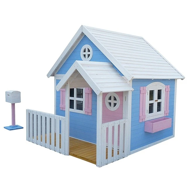 Large Wooden Children's House with Veranda GINGER HOME, 194x229x210 cm, for Outdoor Games and Entertainment
