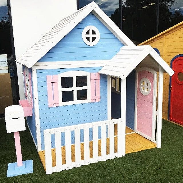 Large Wooden Children's House with Veranda GINGER HOME, 194x229x210 cm, for Outdoor Games and Entertainment