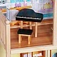 Large Children's Wooden Dollhouse GINGER HOME Grand Villa, 4 Floors, 28 Furniture and Accessories, Multiple Furnished Rooms, Open Design, 119x31.5x122.5 cm