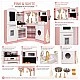 Large Children's Wooden Kitchen GINGER HOME, Corner with Sink with Running Water, Sound and Light, Refrigerator, Microwave, Washing Machine, Window, Curtains and Accessories, 134x80x99 cm