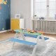 Градински Комплект, Детска Маса с Пейки за Пикник, Дървен, Игри на Открито - RAINBOW