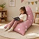 Children's Pouf Lounger GINGER HOME Little Stars, 100% Cotton, Pink Barbaron with Stars, 127x81x76 cm