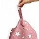 Children's Pouf Lounger GINGER HOME Little Stars, 100% Cotton, Pink Barbaron with Stars, 127x81x76 cm