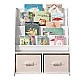 Children's Wooden Organizer with Bookshelf and Toy Storage Boxes