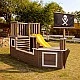 Детска Дървена Катерушка Пиратски Кораб с Пързалка и Пясъчник GINGER HOME – За Двор и Градина, 310×320×180 см