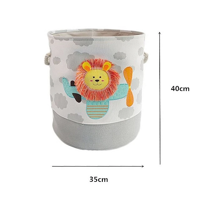 Кош за Играчки, Дрехи, Пране, Сгъваем, с Удобни Дръжки, за Детска стая, Спалня, Дневна - Лъвче