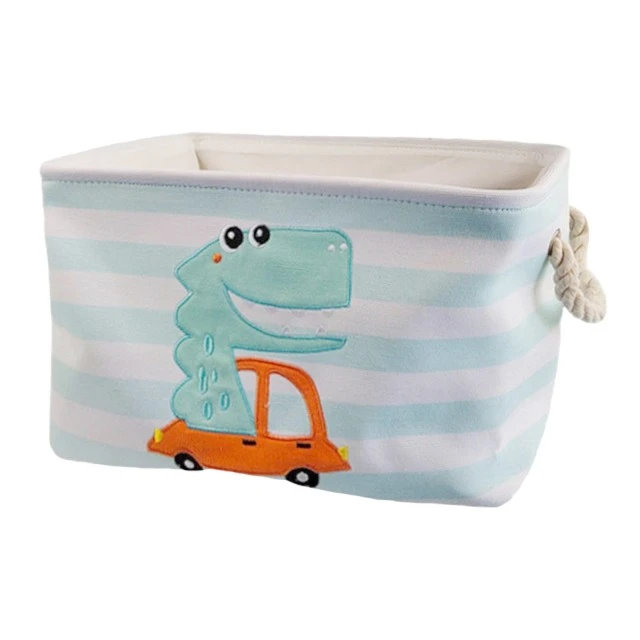 Storage Box for Toys, Clothes, Cosmetics, Foldable, with Convenient Handles, for Children’s Room, Bedroom, Living Room - Dinosaur
