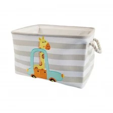 Storage Box for Toys, Clothes, Cosmetics, Foldable, with Convenient Handles, for Children's Room, Bedroom, Living Room - Giraffe