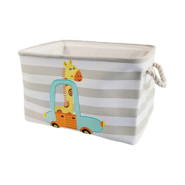 Storage Box for Toys, Clothes, Cosmetics, Foldable, with Convenient Handles, for Childrens Room, Bedroom, Living Room - Giraffe