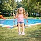 GINGER HOME Children's Wooden Swing for Yard with Ropes – Natural Wood, 33 cm