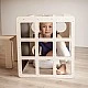 Montessori Set 2 in 1 GINGER HOME, Children's Table with Chair and Climbing Cube, Active Play Table, Natural Wood, 57x50x55 cm