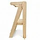 Монтесори Кула за Деца GINGER HOME, Сгъваемо Помощно Столче за Кухня, Learning Tower, Безопасна Детска Стълба, Масивно Натурално Дърво, 51x47x91.5 см