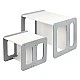 Montessori Children's Set 3 in 1 GINGER HOME, Table, Chair and Bench in White and Gray
