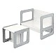 Montessori Children's Set 3 in 1 GINGER HOME, Table, Chair and Bench in White and Gray